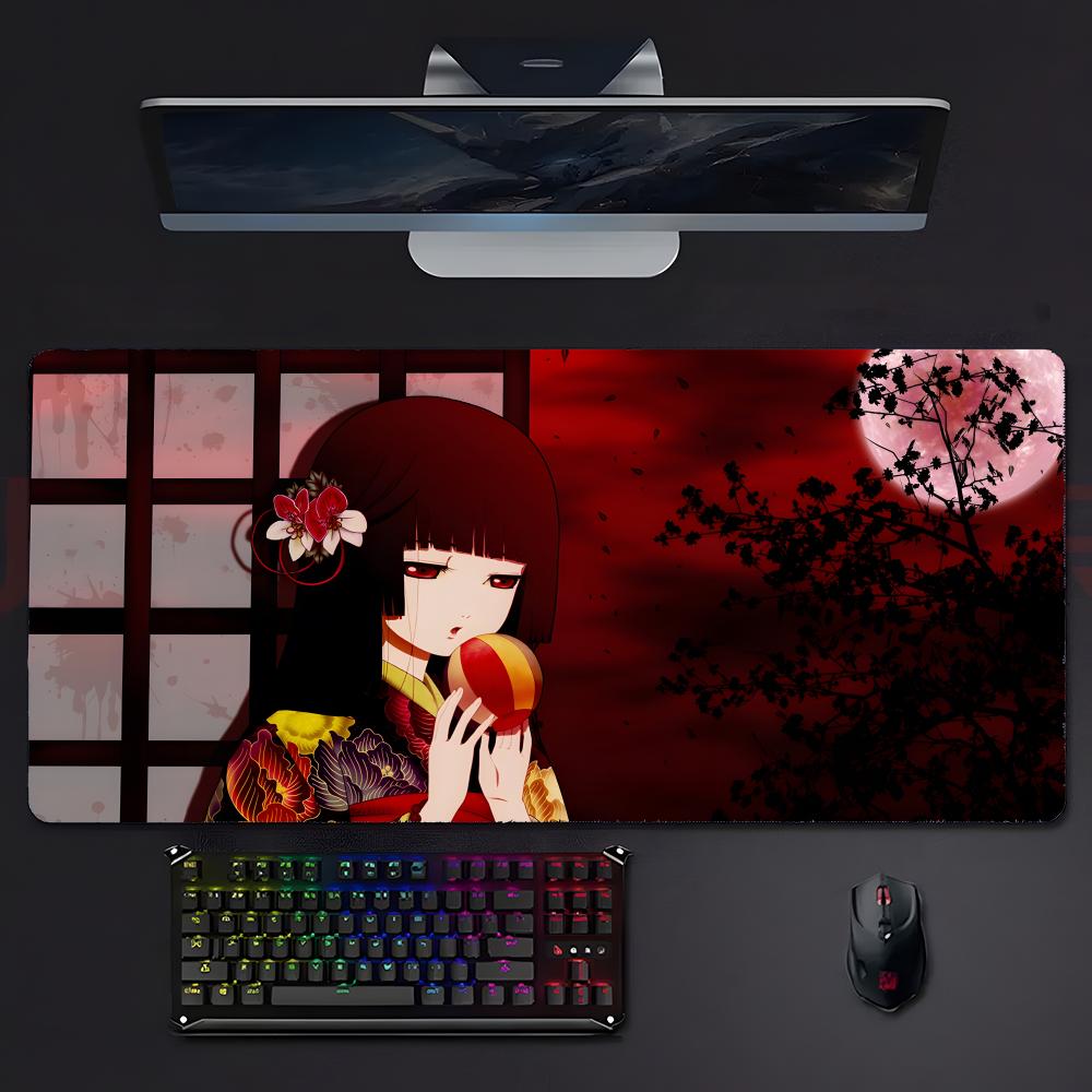 Dark Mysterious Anime Hhell Girl Mouse Pad Mousepad Large Gaming Lockedge Thickened Pc Table Desk Mat