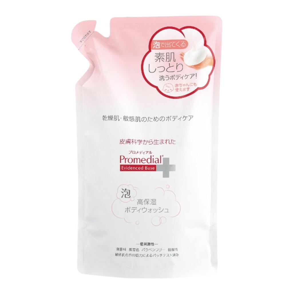 Promedial Body Wash Moisture Body Wash Foam Type 450ml + Refill 350ml Uncolored, Unscented, Paraben-Free