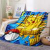 Pikachu and Eevee  Print Flannel Blanket, High quality Comfortable for All Seasons, Home Decor, Warmth and Comfort