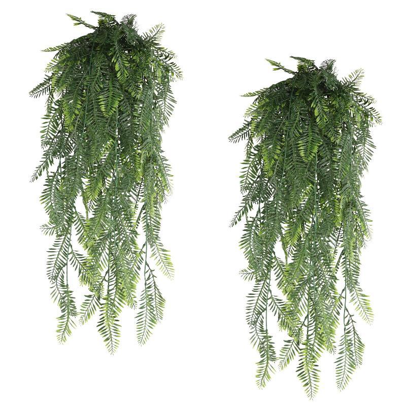 Artificial Hanging Vine Wall Plant Fern Style Realistic Moss,Fern & Tropical Foliage For Ceilings, Ducts, Balconies & Home Decor