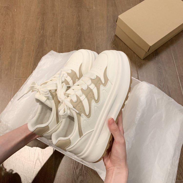 

Platform white shoes women s 2025 new summer women s shoes Internet celebrity fashion versatile thin breathable casual shoes 40