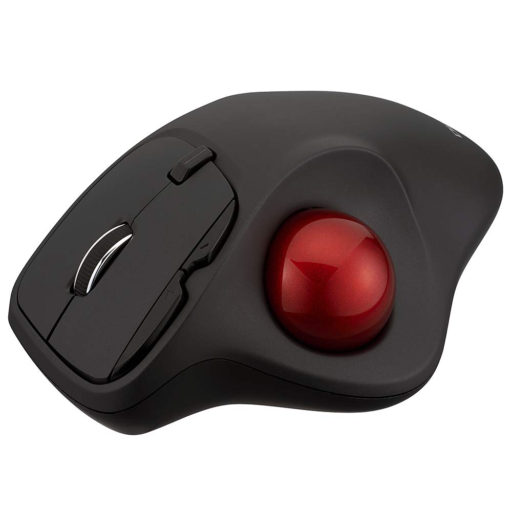 Nakabayashi Digio2 Wireless Mouse with Trackball, 5-Button Optical, Black, Z8645