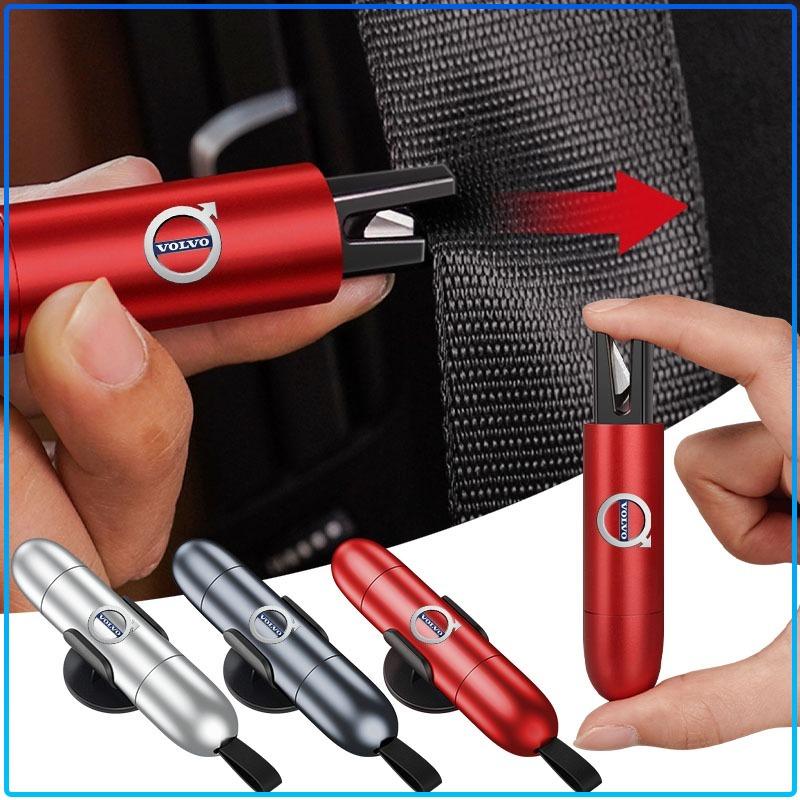 For Volvo XC90 XC60 XC70 XC40 V90 V60 V40 C70 C30 S80 Car Logo Car Safety Hammer Emergency Window Breaker Seat Belt Cutting Machine