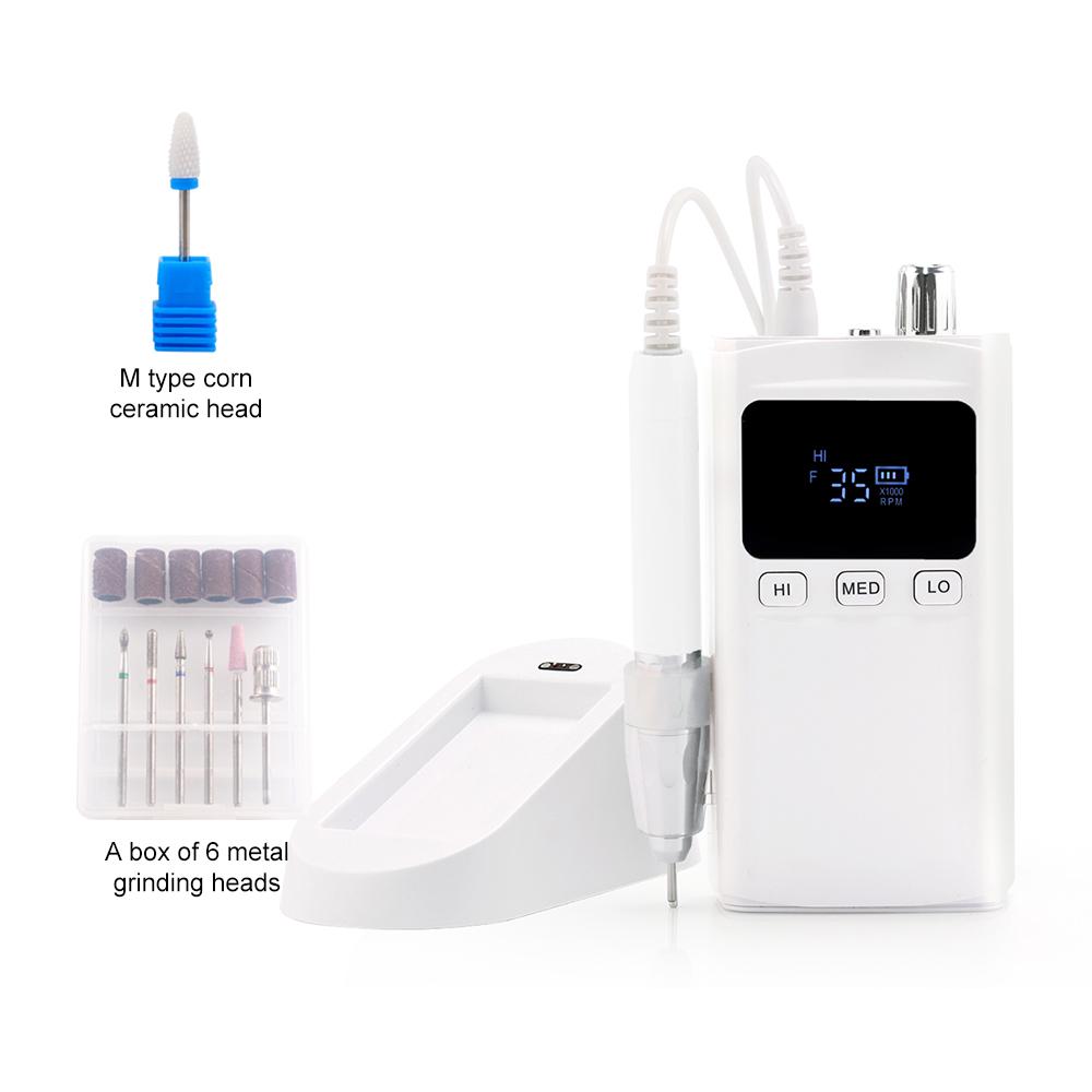 

BEPAN 35000RPM Smart Brushless 85W Nail Drill Rechargeable Manicure Machine Cordless Nail File Pedicure Quiet Handle Cable белый
