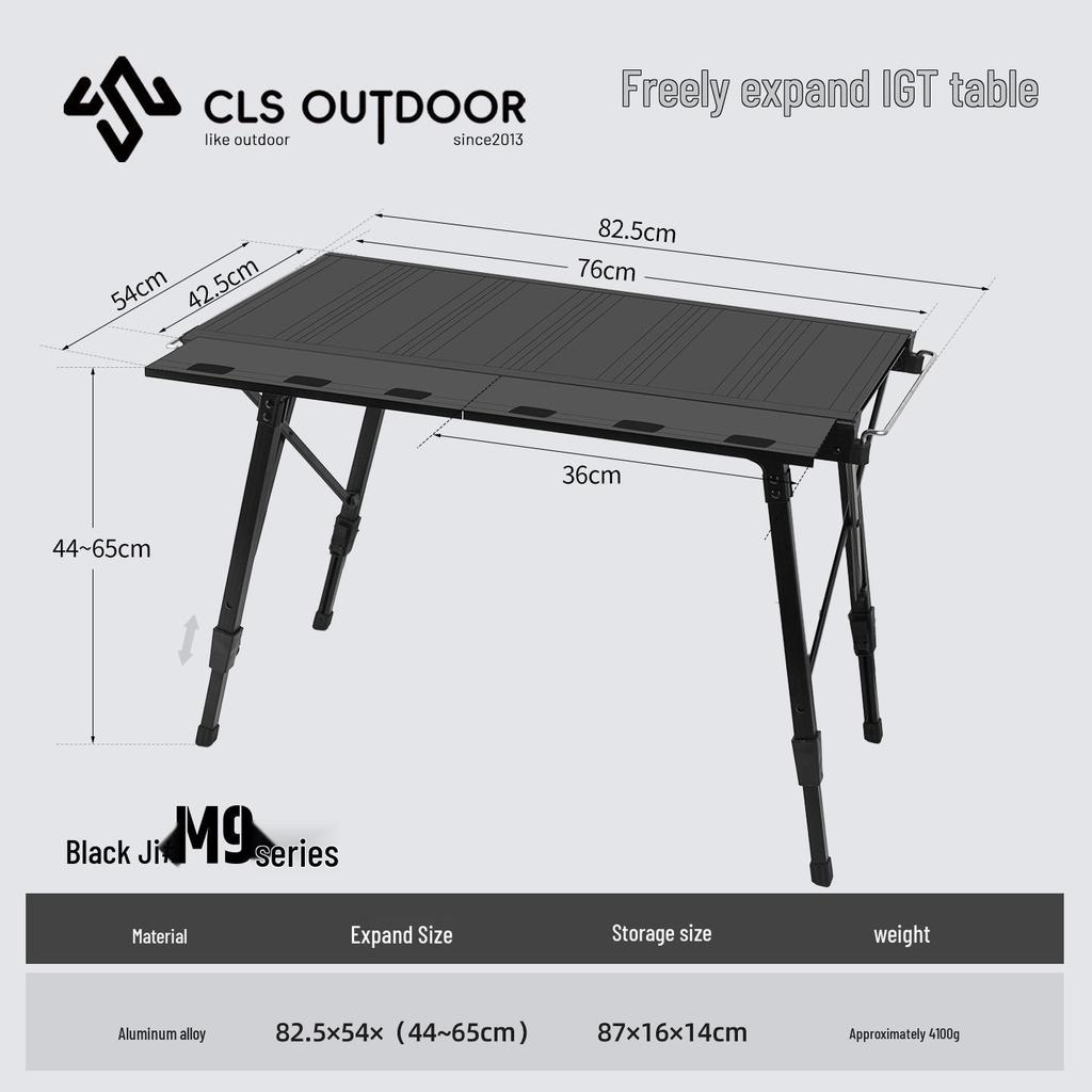 Extended Portable Aluminum Camping Table with IGT Stove Mobile Kitchen Functionality