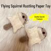Durable Plush Flying Squirrel Cat Toy with Sound & Crinkle Paper