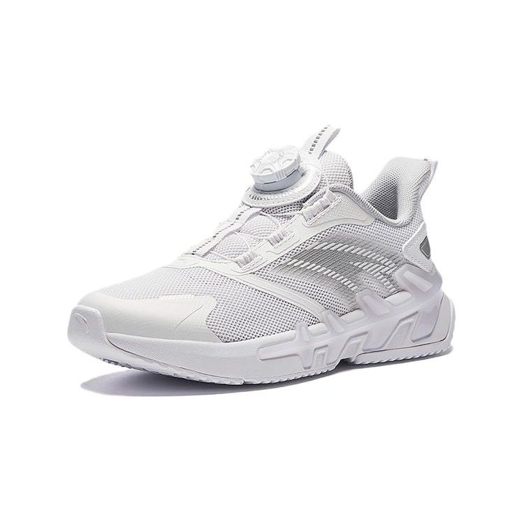 Anta Kids Bow Speed Knob Comfortable Versatile Shock Absorbing Wear Resistant Low Top Running Shoes Kids Running Shoes White A312425516-1
