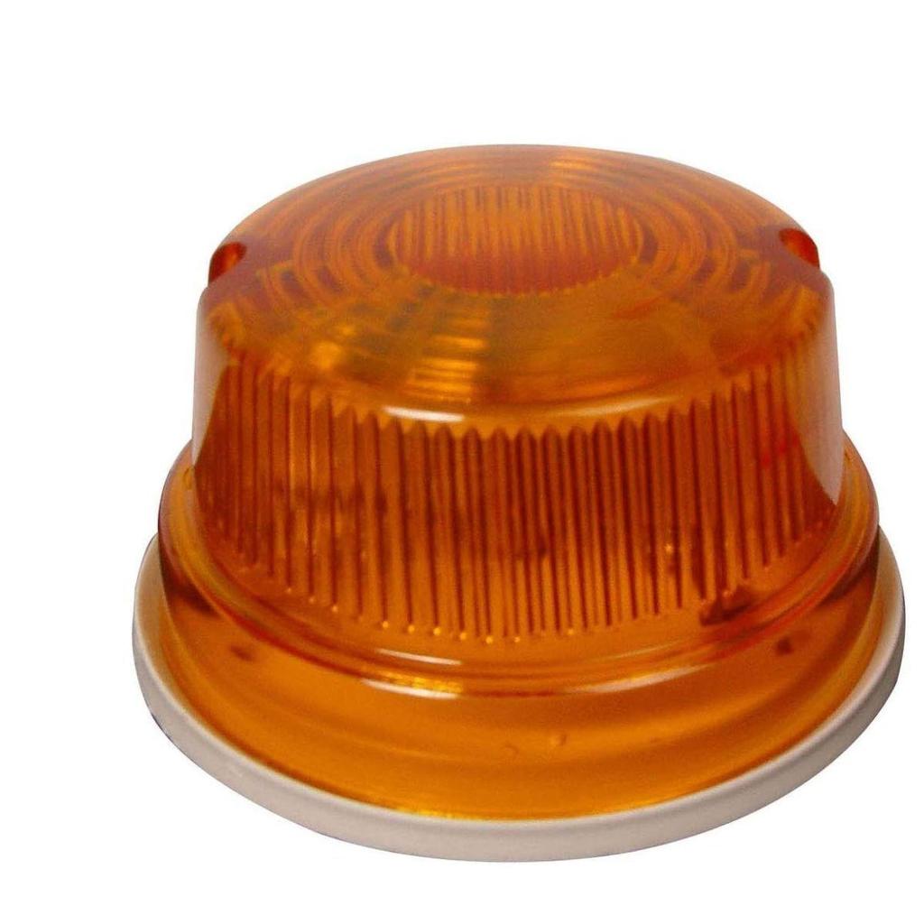 2-Pack Universal Round Amber LED Tail & Indicator Lights | 24V Trailer Turn Signal Lamps for RV, Truck, Tractor, Hinomoto, Kubota, Iseki, Yanmar