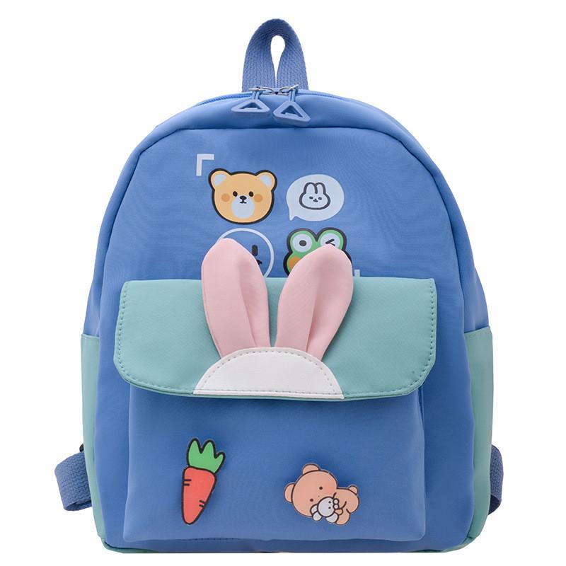 Backpack Cartoon Rabbit Ith Soft Nylon Fabric And Animal Print Children For