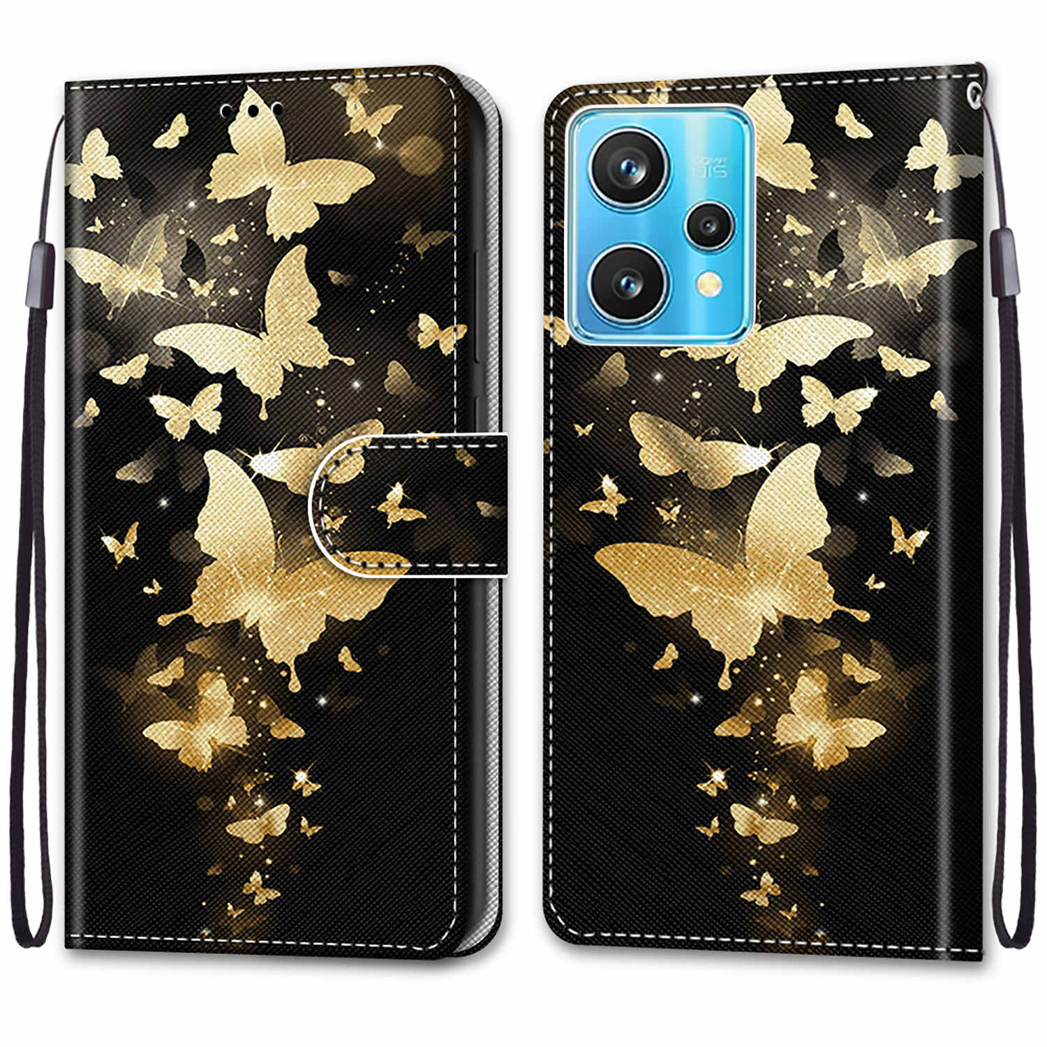 

Роскошный окрашенный кожаный чехол-книжка, защитный чехол для Realme GT Neo3/Realme 9 Pro Plus/Oppo Find X5 Pro/Oppo A57 A77 A36 A11X A58 A8X Oppo A15/Oppo A15s