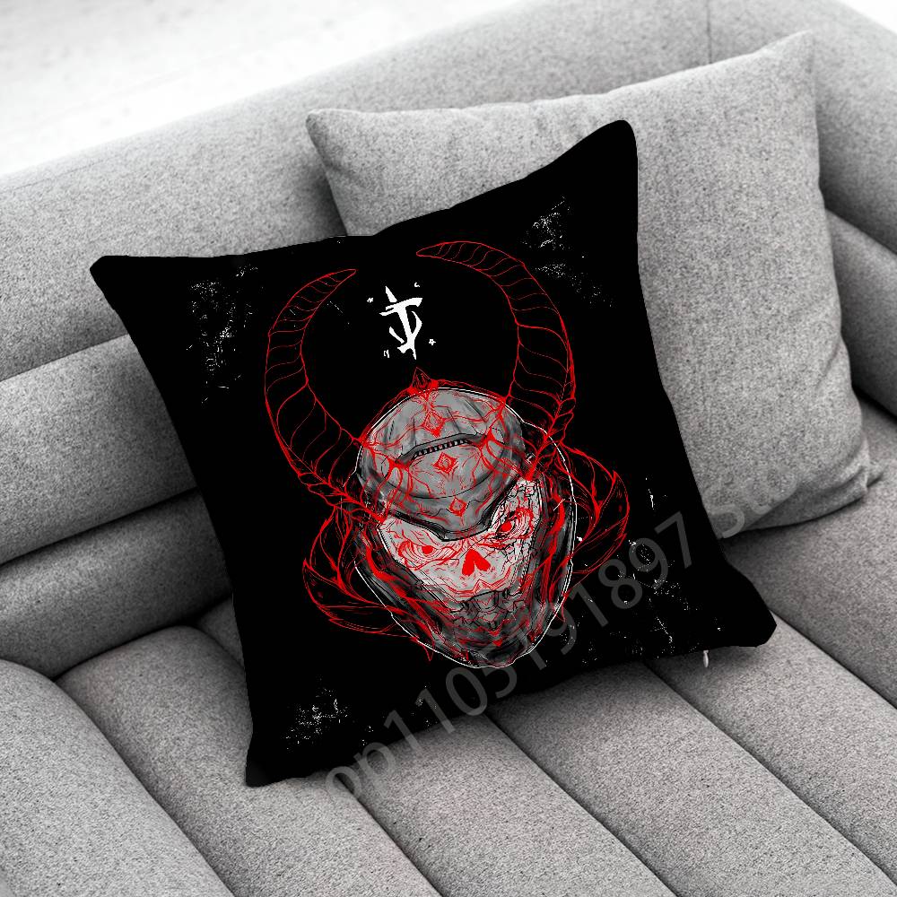 Game D-Doom Slayer Throw Pillow Case For 55x55cm 40x40cm 45x45cm 50x50cm 30x30cm Square Office Pillowship Cover