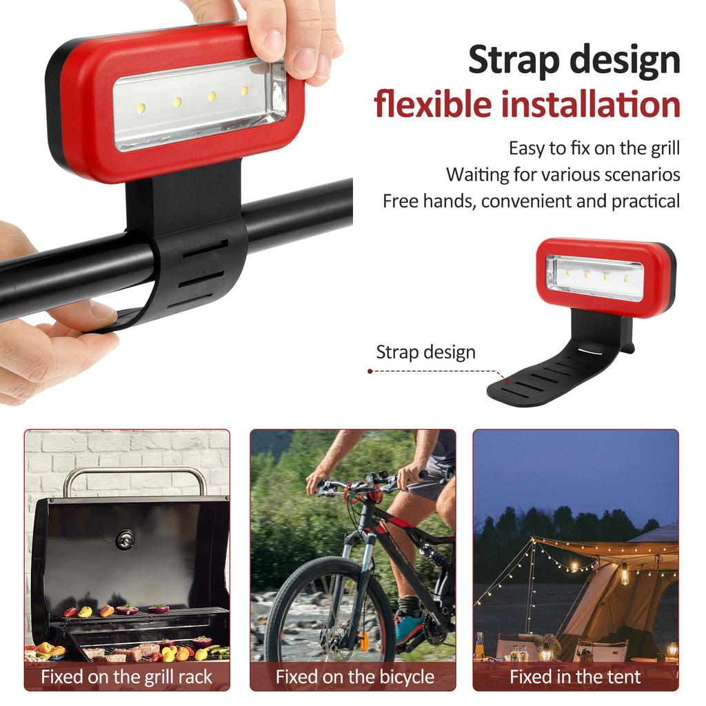 Regulowana Jasność Światło do Grilla LED Lampa do Grilla z Magnetyczną Podstawą Regulowany Pasek Światło do Barbecue Trwała Lampa do Barbecue