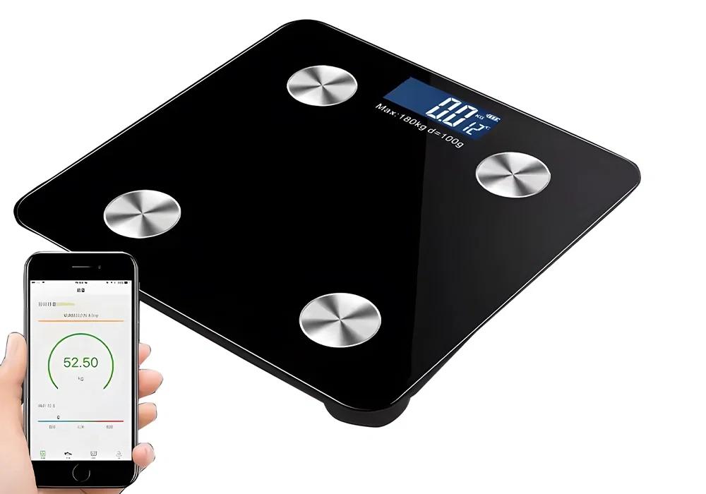 Bathroom Scale with Body Fat Measurement Bmi Bluetooth Up to 180 Glass , Lb Wagpro-B5