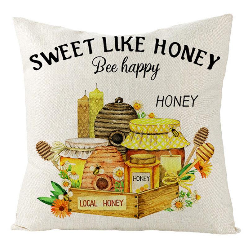 Kissenbezug Nordisch Ins Kissen Sommer Gelb Zitrone Quadratischer Druck Kissenbezug Kissen