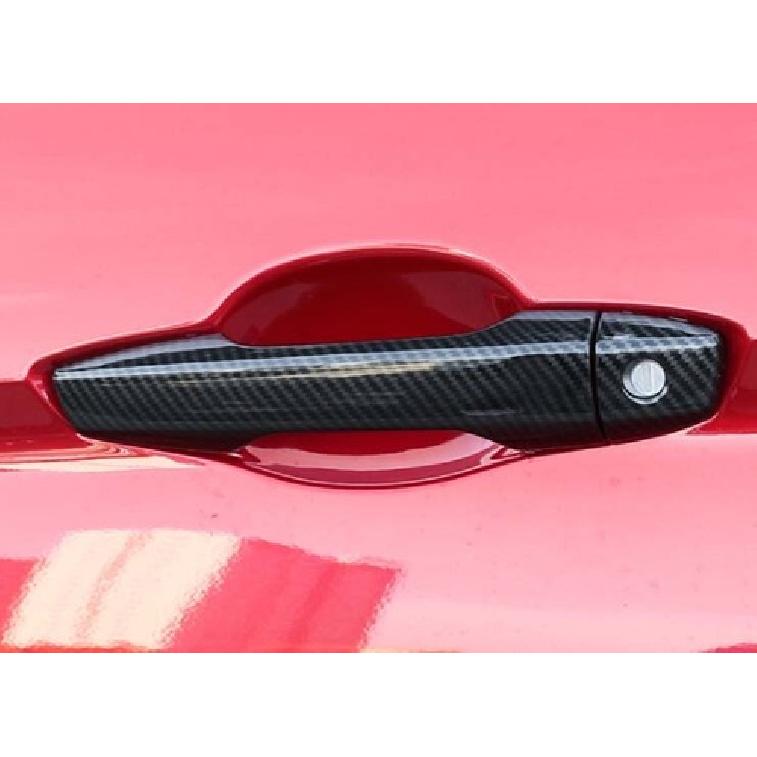 Door Handle Lid Cover Trim For 2018- Mitsubishi Eclipse Cross Carbon Fiber