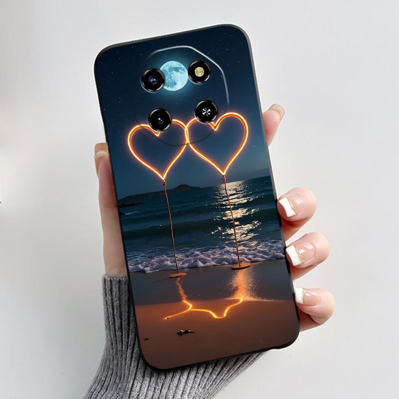 Soft TPU Phone Case For Blackview Shark 6 Cute Love Heart Rabbit Silicone Protective Cover For BLACKVIEW Shark6 5G Shell Funda