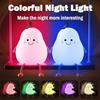 1PC Creative Cute LED Pear Night Light USB Rechargeable Dimming Touch Silicone Table Lamp Bedroom Decoration Couple Gift Boby Light