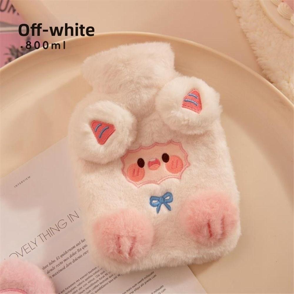Cartoon Warm Water Bag Lamb Pattern Water-filling Bottle Soft Hot Water Bottles  Gifts