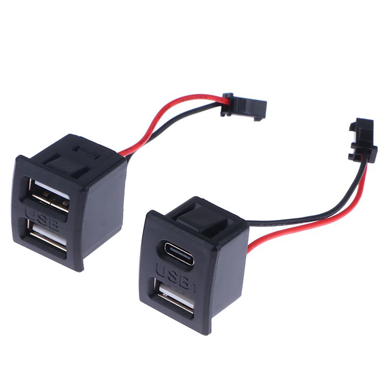 5V 2A USB Type-C Charging Port Flush Mount Panel, Arc Surface Built-in USB Socket for DIY Desk Lamp, LED Light Power Module