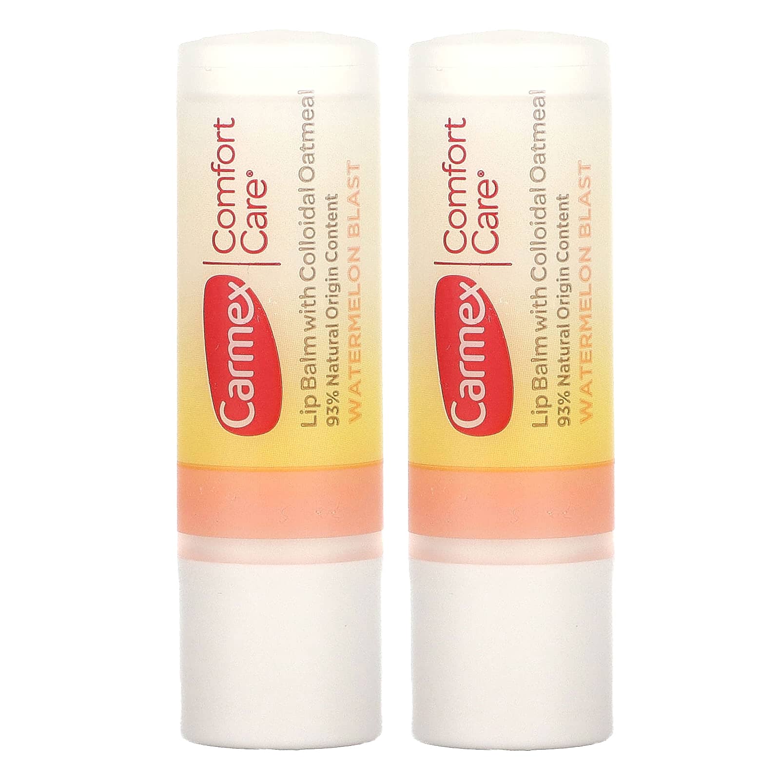 

Carmex, Comfort Care, Lip Balm, with Colloidal Oatmeal, Watermelon Blast, 2, 4.25 g (0.15 oz) each
