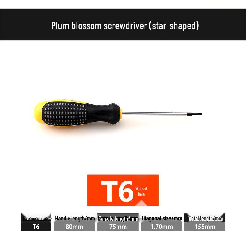Star-Shaped Plum Blossom Hex Screwdriver Set with Hollow T6-T30