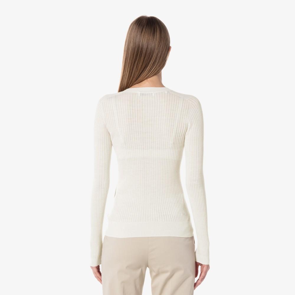 Lacoste Women's Slim Fit Rib Knit Crew Neck Cardigan AF2560-54N70V