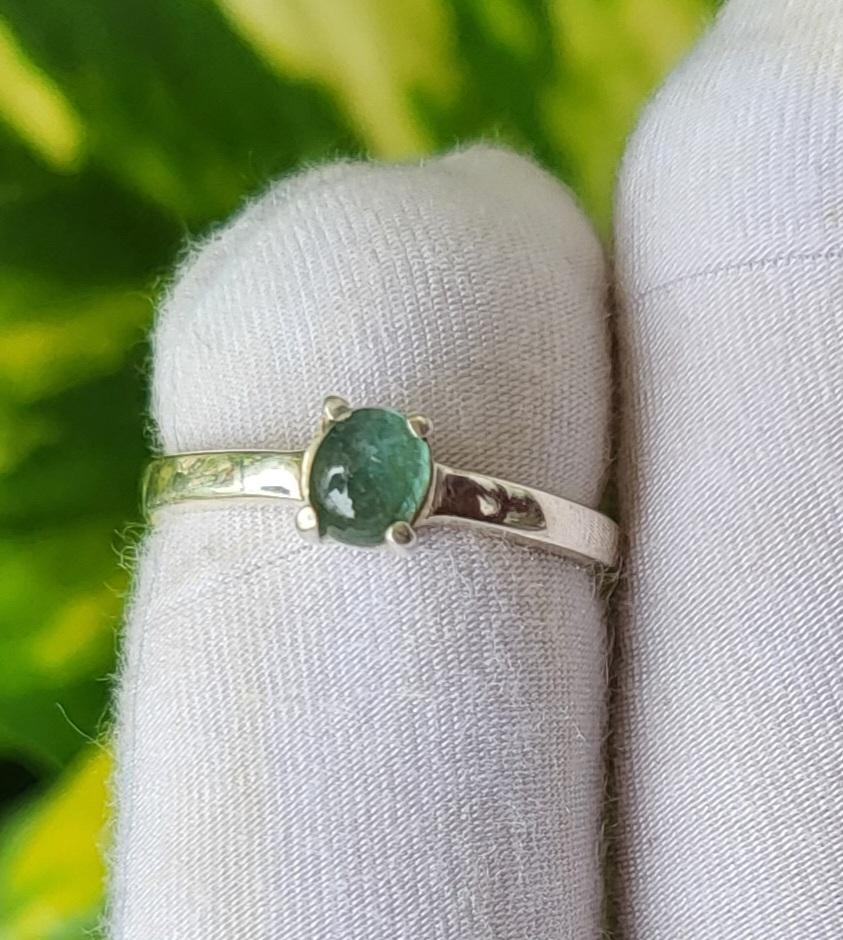 Natural  Paraiba Tourmaline Gemstone 925 Sterling Silver Rare Ring Sz 5.5 US A26