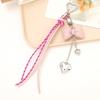 Trendy Korean Inspired Leather Tassels Bows Hanging Ornament Phone Charm Bag Accessories Key Holder for Stylish Women