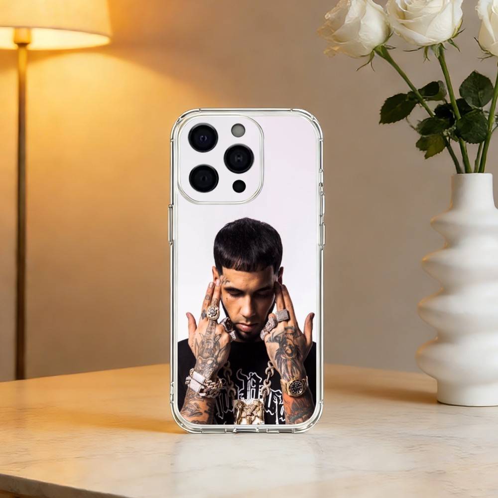 Rapper A- Anuel AA Real Phone Case For iPhone 17 16 15 14 13 12 11 Mini Pro Max Plus Transparent Cover
