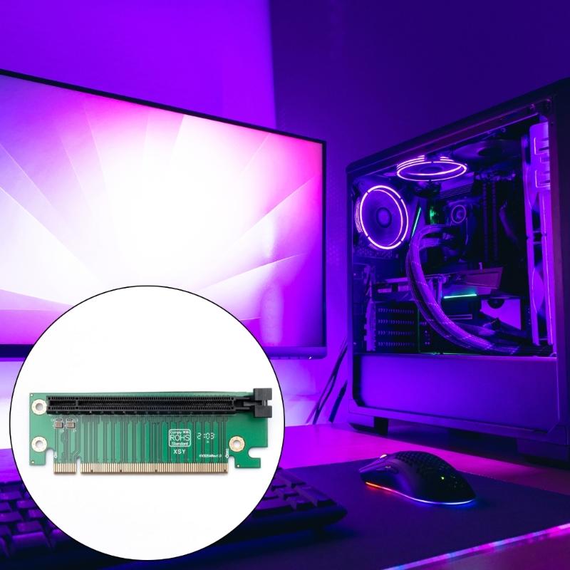 Speed PCIe 16x Flexible Risers Cable, Male To Female GPU Extension for Space Saving Builds 90°Low Profiles Extension