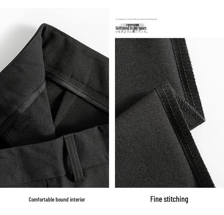 Women's 2024 High-Waist Black A-Line Split Skirt: Elegant, Versatile for Spring & Autumn