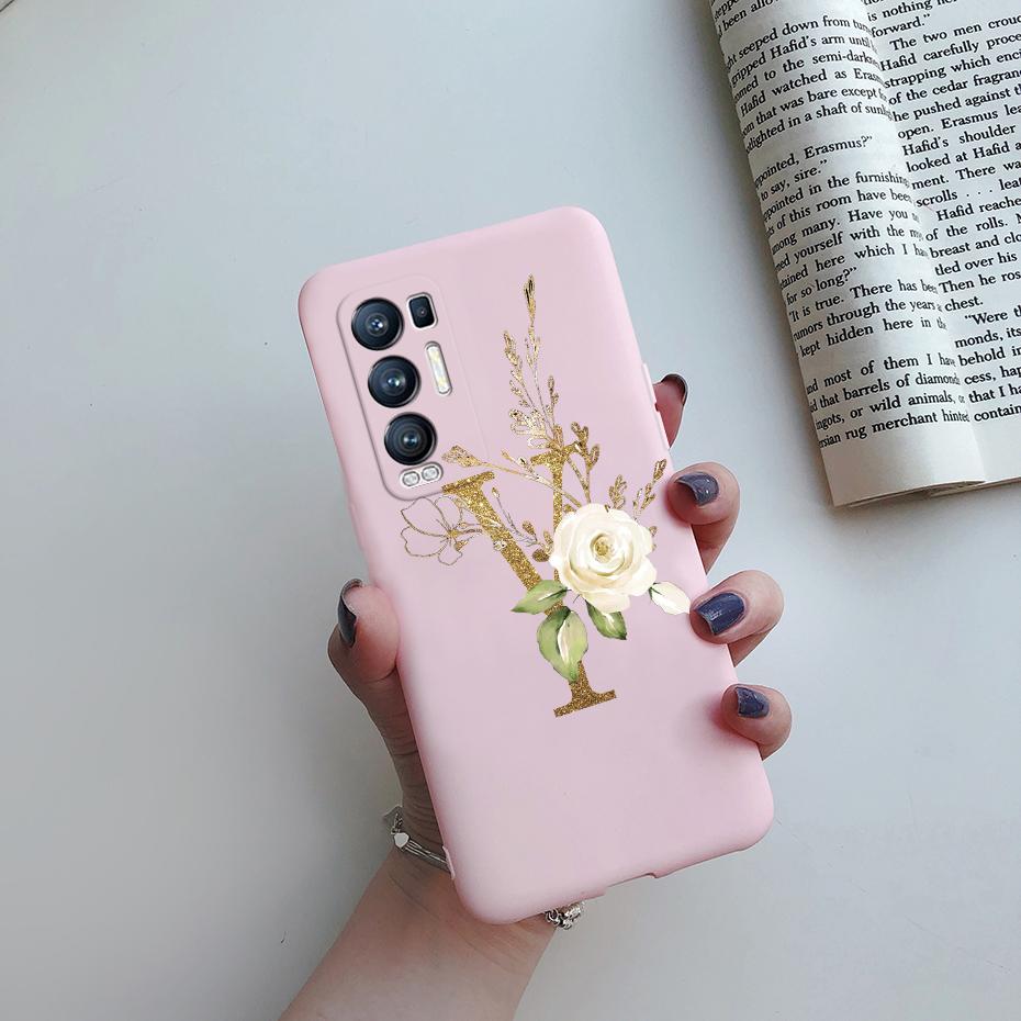 For OPPO Find X3 Neo Phone Case CPH2207 Cute Letters Soft Silicone Bumper Cover For OPPO Find X3 Neo Reno 5 Pro Plus Case Fundas