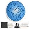 Slit Drum Steel Tongue Drum 11 Notes 6 Inch Percussion Metal Drum for Relief Includes Sheet Music and Storage Bag