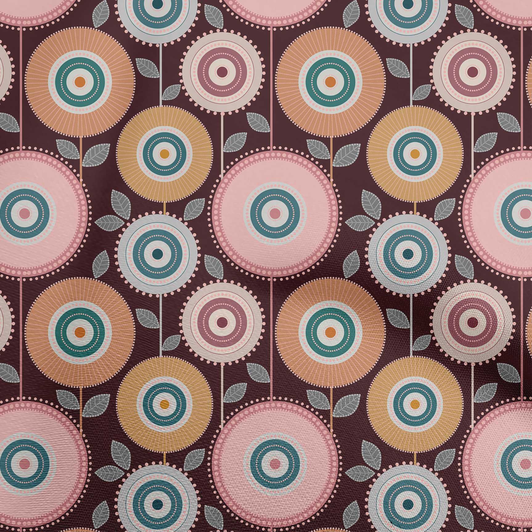 

oneOone Cotton Flex Dark Mustard Fabric Dotted Floral Quilting Supplies Print Sewing Fabric By The Yard 40 Inch 42 Inch Wide - Viscose Chiffon коричневий