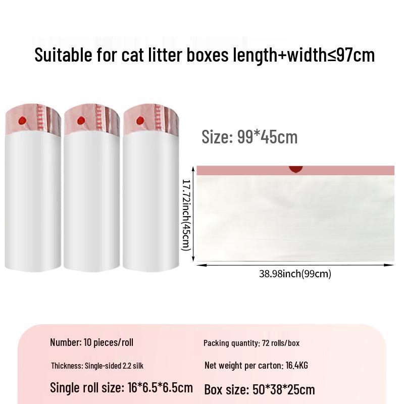 Katzenstreubeutel mit Kordelzug: Dicke, große und leicht zu reinigende Kotbeutel mit Schaufel für Katzentoiletten