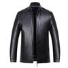 Men's Haining Stand Collar Sheepskin Jacket with Plus Velvet Lining - Thickened Leather Fur, Short Coat for Winter Trend
