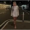 European and American new party sequin dress casual fashion hip-wrapped women's long-sleeved backless dress