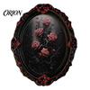 Vintage Oval Photo Frame Decor Halloween Gothic Refrigerator Magnet, Retro Fridge Magnets, Distressed Unique Party Favors Dark Style Whiteboard