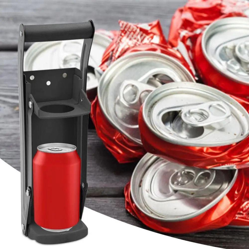 Built-in Bottle Opener Bottles Recycling Tool Heavy-Duty Steel Can Smasher Recycling