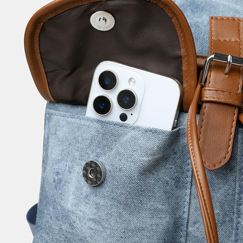 Vintage Color Block Backpack Women's Lightweight Backpack