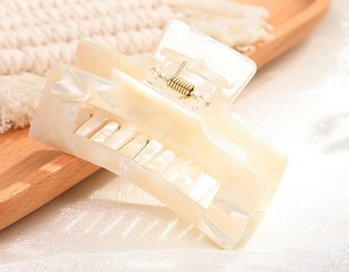 Ac de păr elegant coreean din acetat - Clip mare tip shark pentru păr mediu spre lung