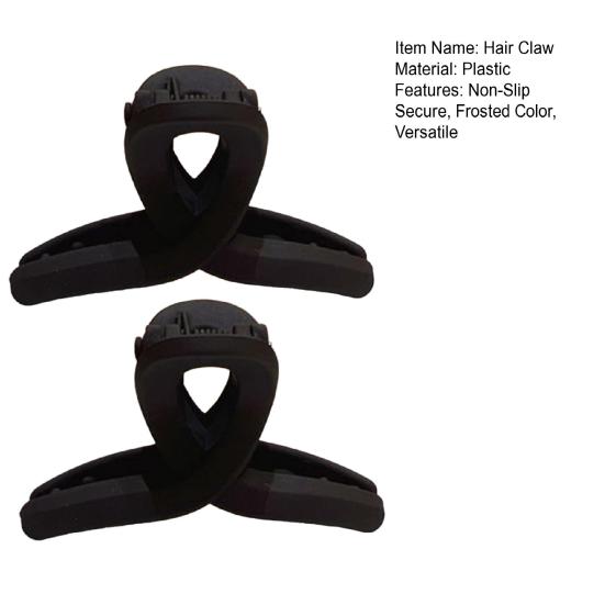 1/2Pcs Hair Claw Plastic Hair Clips with Non-Slip Secure Hold Frosted Color Interlocking Teeth Hair Clamp Hair Accessories