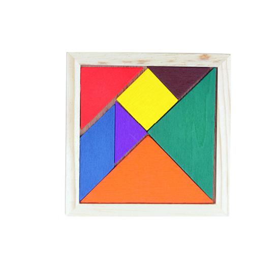 Colorful Wooden Tangram Brain Teaser Puzzle Educational Developmental Kids Toy