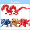 Pvc Exquisite Chinese Dragon Figurine Model For Collectors In Blue Gold And