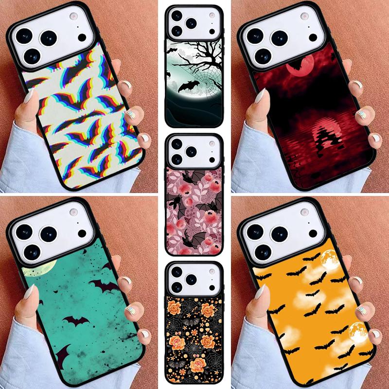 Twilight Bat Halloween Phone Case for iPhone 17ProMax 12 13 14 15 16e 17 Pro Max Plus Air Cover