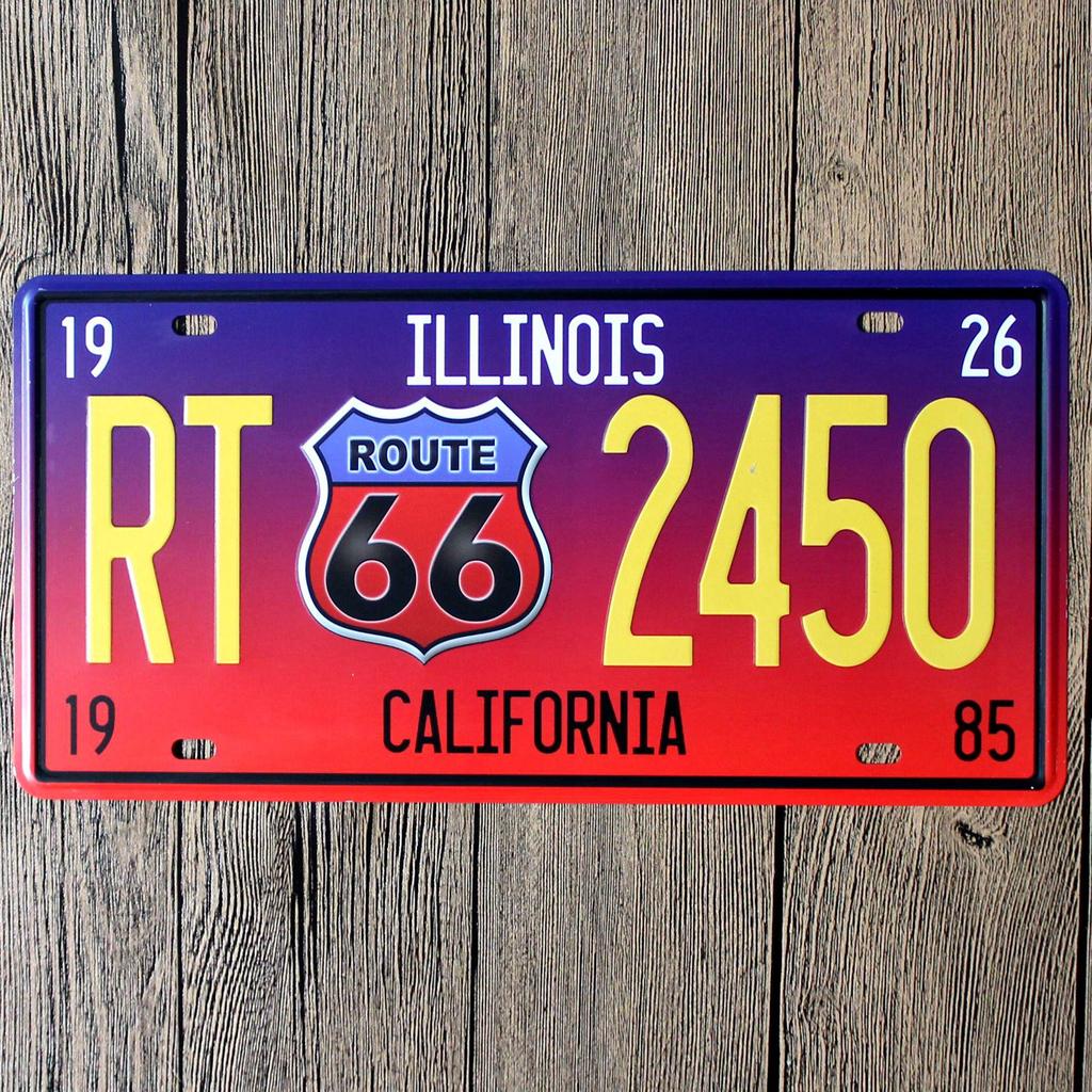 Route 66 Tin Sign for Home, Bedroom, or Bar Decor