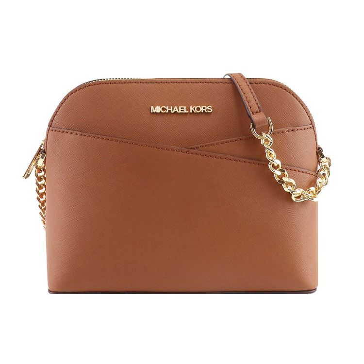 

Michael Kors MK Jet Set Travel Letter Logo Chain Commuter Leather Shell Crossbody Bag Women bags Caramel-Brown 35F1GTVC6T-LUGGAGE Basic Set (Bag+Dust Bag)
