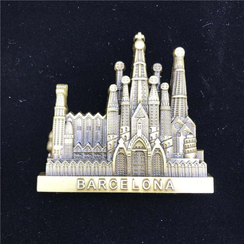 Kühlschrankmagnet mit Spanien-Land-Souvenir, Madrid, Barcelona, Magnetmagnete für den Kühlschrank, Kunstharz, bemalt, dekoratives Kunsthandwerk