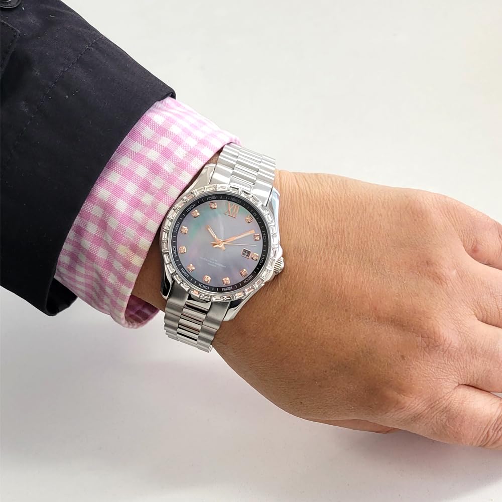 Solar watch for water resistant to 10 stainless bucket crystal bezel [Mauro Gerardi] men, ATM, steel, (MJ075-1)