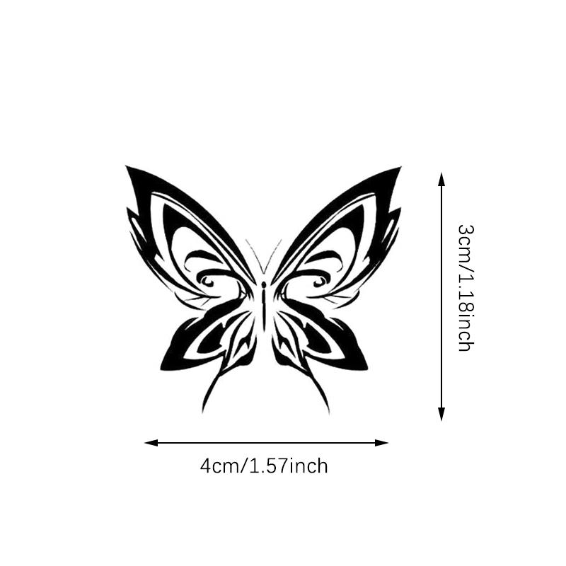 2/5/10 ks Trvanlivé motýlí falešné tetování pro ženu muže krk umění tetovací nálepka bylinné dočasné tetování vodotěsné tatuajes